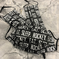 Eat Sleep Hockey Face Mask